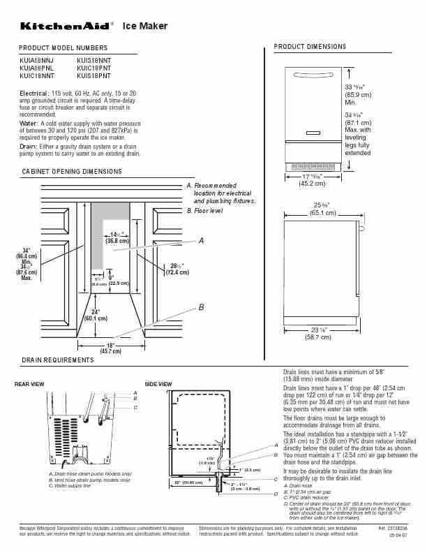 KitchenAid Ice Maker KUIA18PNL-page_pdf